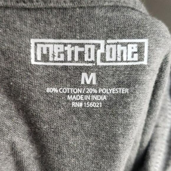 Metro One Two Tone Hooded Oversized Tee‎ Shirt Medium - Picture 6 of 6